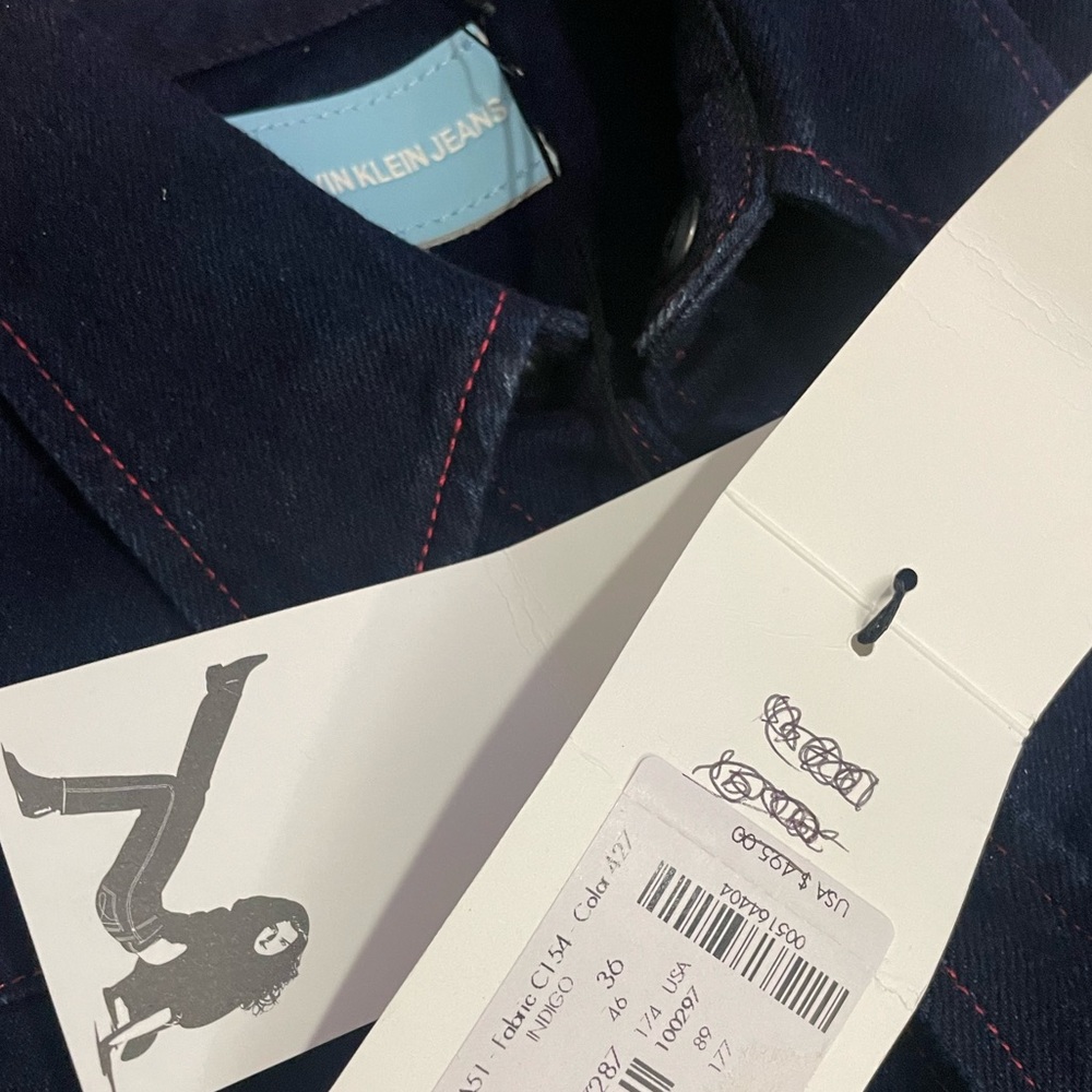 Calvin Klein Denim Shirt Jacket Sz 36/M - Picture 9 of 10
